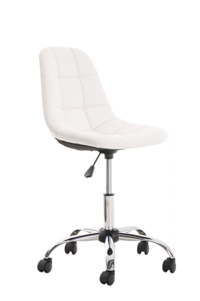 BHM Germany Kancelárska stolička Emil, syntetická koža, biela